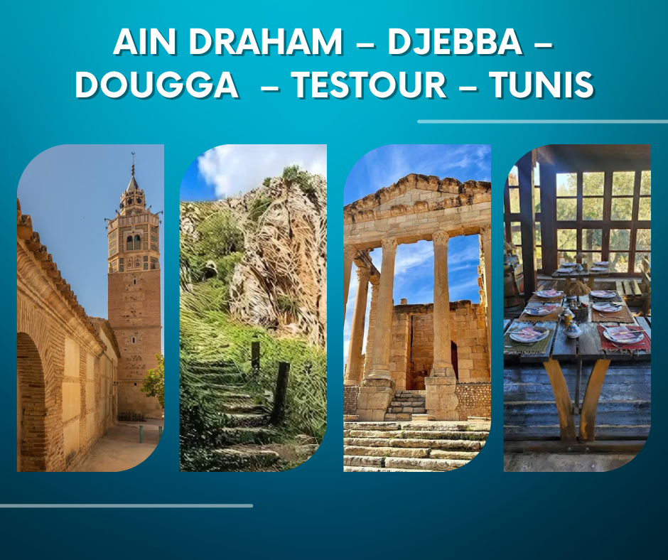 Ain Draham – Djebba – Dougga (Lunch Break) – Testour – Tunis